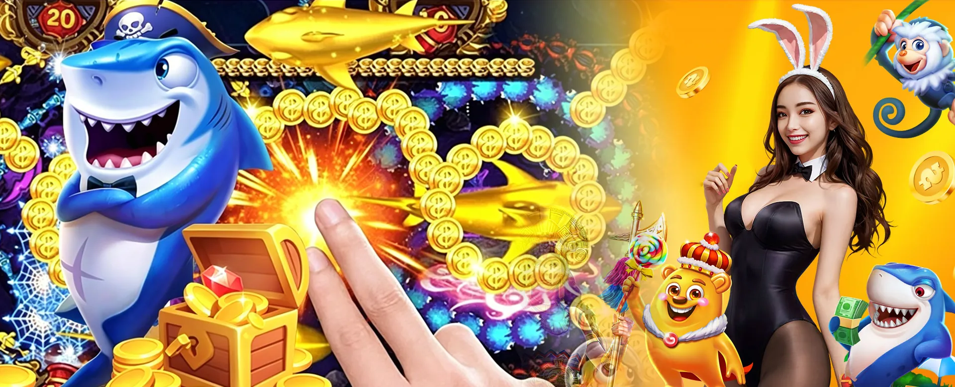 A vibrant online casino environment with 777plus branding, showcasing various games and a luxurious feel, appealing to players in the Philippines.